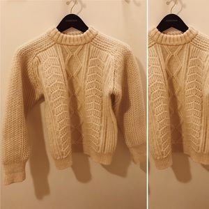 ⚘. VTG 100% Moffat Wool Fisherman Sweater